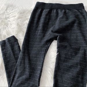 Charcoal • Stripe Thick Leggings